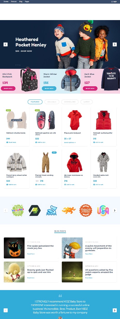 Kid Store Website